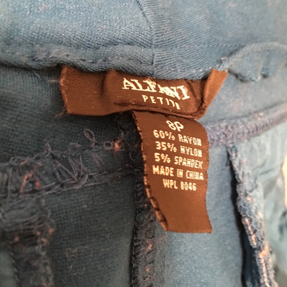 Alfani stretch skinny slacks leggings blue - Picture 4 of 6